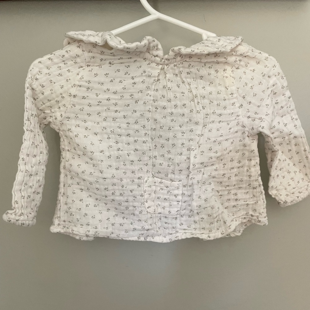 ZARA Mini Baby Gauze Linen Blouse // Size 9-12 Months